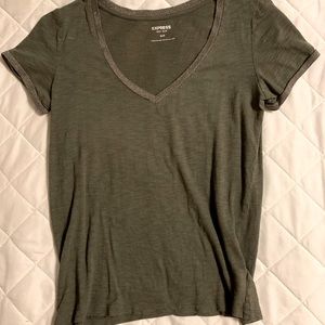 Express Easy Slub Tee Olive Green Extra Small